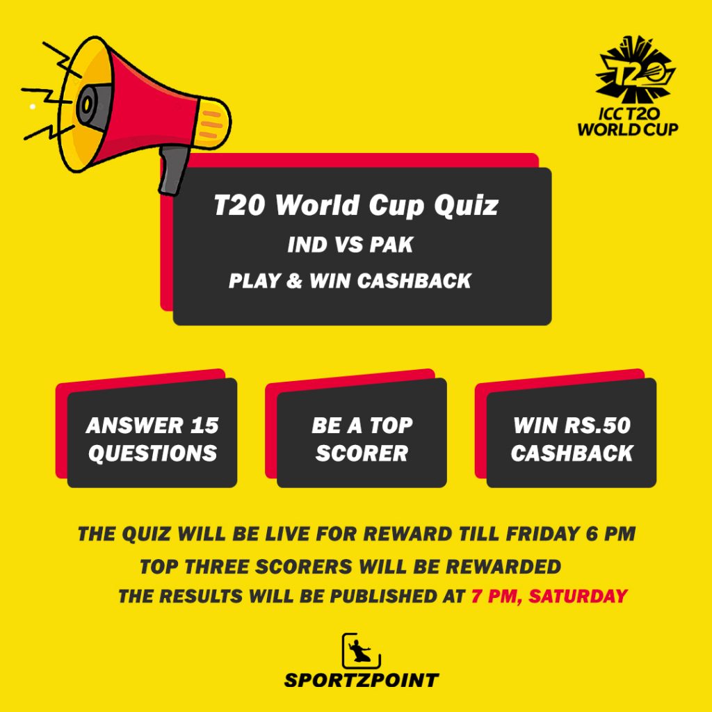 T20 World Cup Quiz - India vs Pakistan matches - Cricket Quiz - Sportz Point 