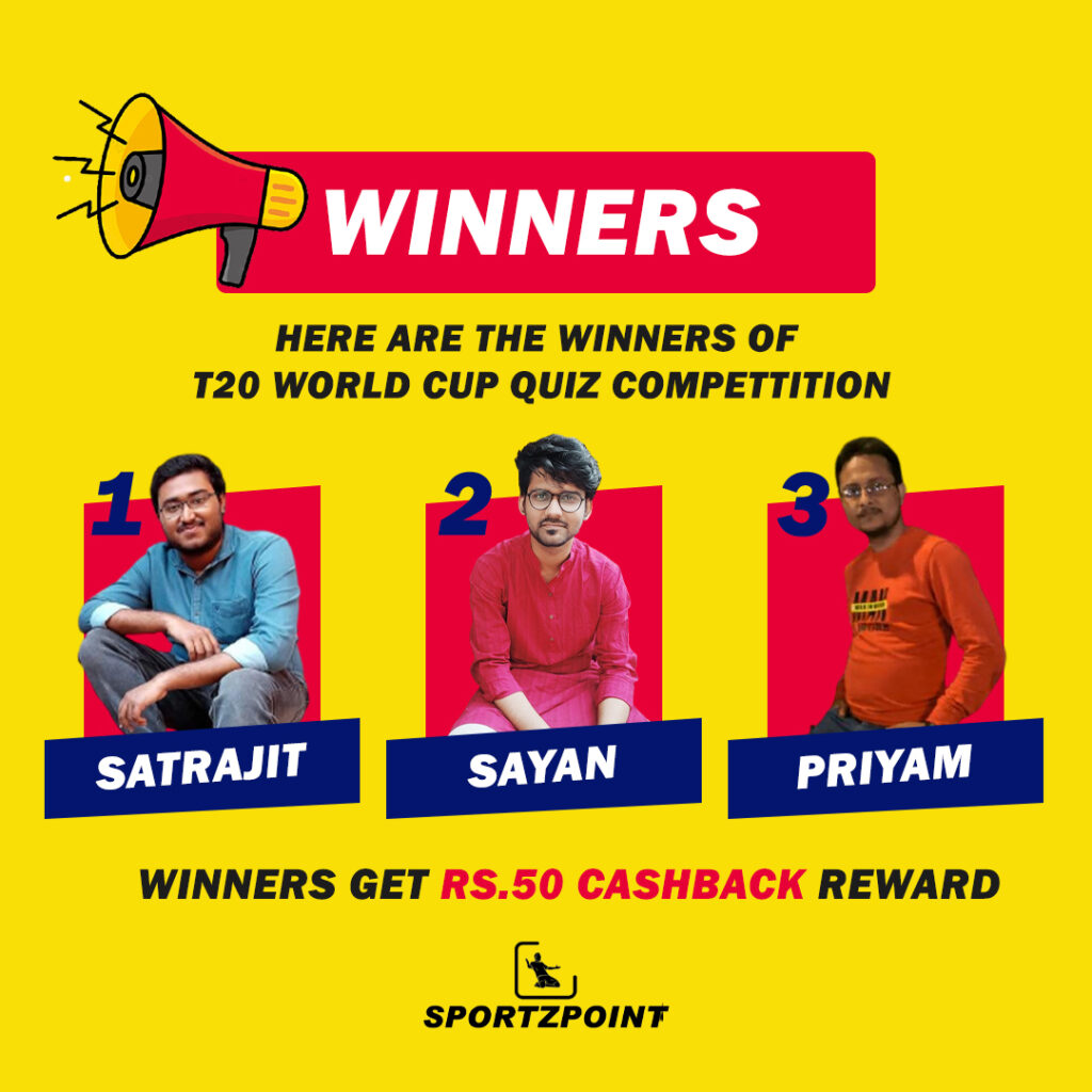 Winners of T20 World Cup Quiz - Sportz Point Quiz